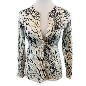 INC Animal Print Sequins Cardigan Sz M